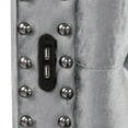thumbnail image 6 of Furniture of America Vriam Glam Fabric Wingback Storage Cal King Bed in Gray, 6 of 8