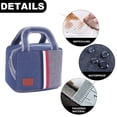 thumbnail image 3 of Bolsa de almuerzo de papel de aluminio Bolsa de hielo impermeable Bolsa bento portátil de rayas gruesas, 3 of 5