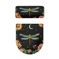 thumbnail image 2 of HELLHERO Pack of 2 Toilet Seat Cover Replacement for Bathroom Home Comfort Dragonfly Flowers Elastic Bottom Toilet Seat Cover Set Stretch, 2 of 7