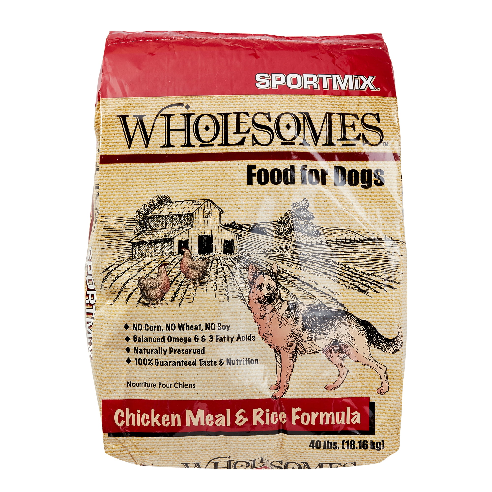 SportMix Wholesomes Chicken Meal & Rice Formula Dry Dog Food, 40 Lb