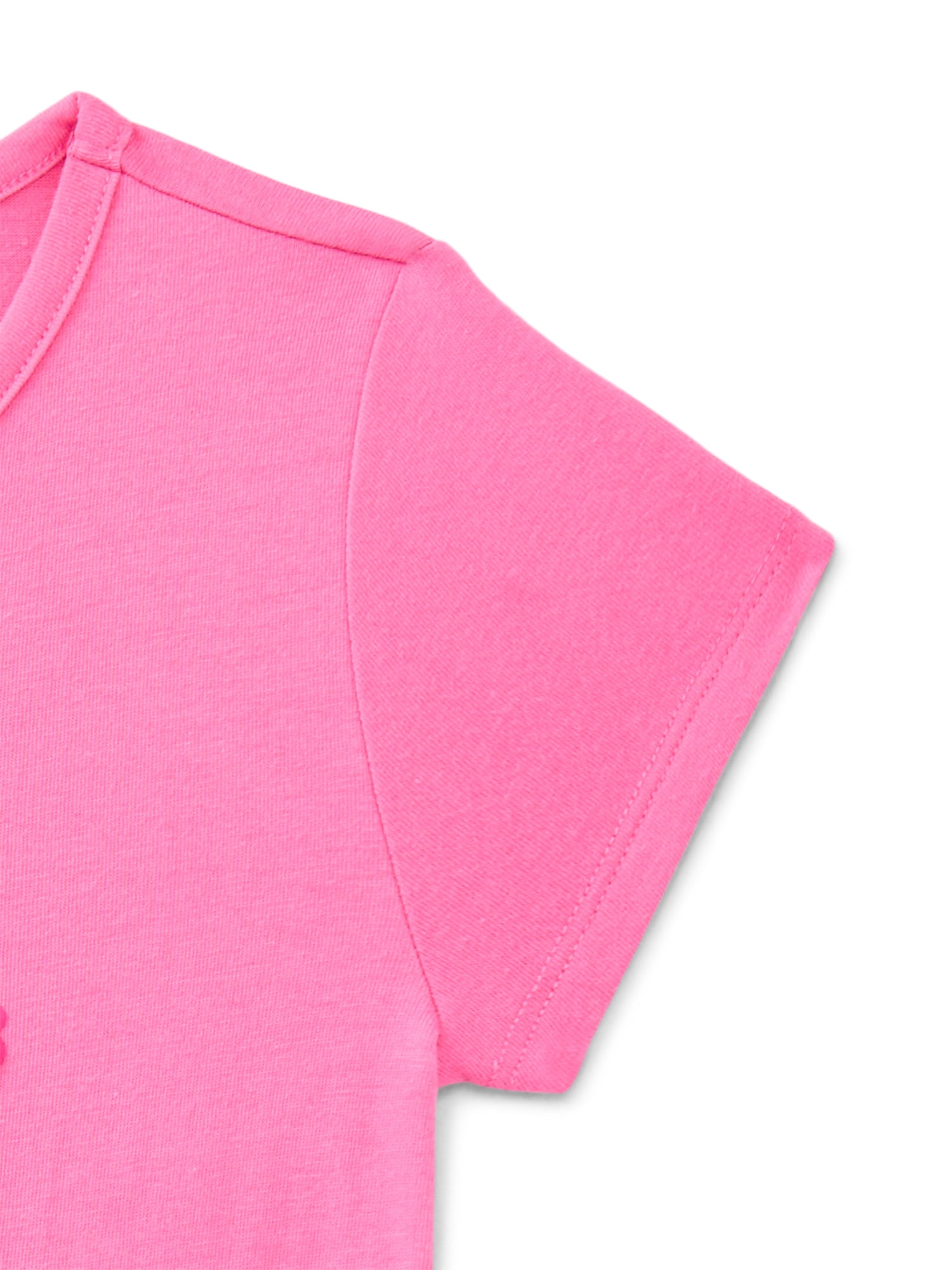 Wonder Nation Girls Embellished Graphic Tee with Short Sleeves, Sizes 4-18 & Plus
