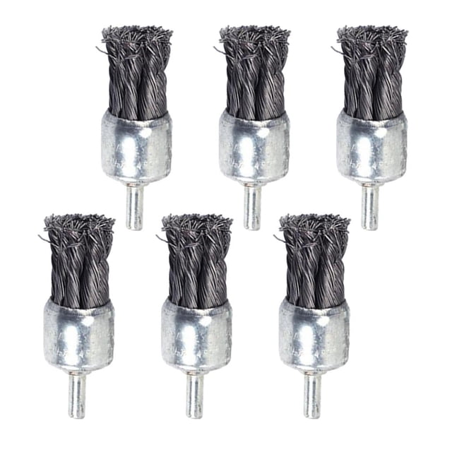 Cepillo de Extremo de Alambre de 6x, Acero, Diámetro de Cepillo de 25 Y 20 Mm, Pulido de Superficies de Metal, Desbarbado, Pulido