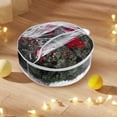 thumbnail image 4 of Christmas Wreath Storage Bag with Handle | Holiday Wreath Organizer for Window Decor | Reusable Christmas Decor Storage Container | Durable Fabric Protection Bag,Transparent, 4 of 9
