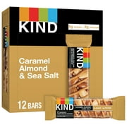 KIND Gluten Free Caramel Almond & Sea Salt Snack Bars, 1.4 oz, 12 Count Box