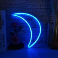 thumbnail image 4 of Moon Shape LED Neon Light Sign Decorative Neon Wall Light for Dormitory Bedroom Party, 4 of 6