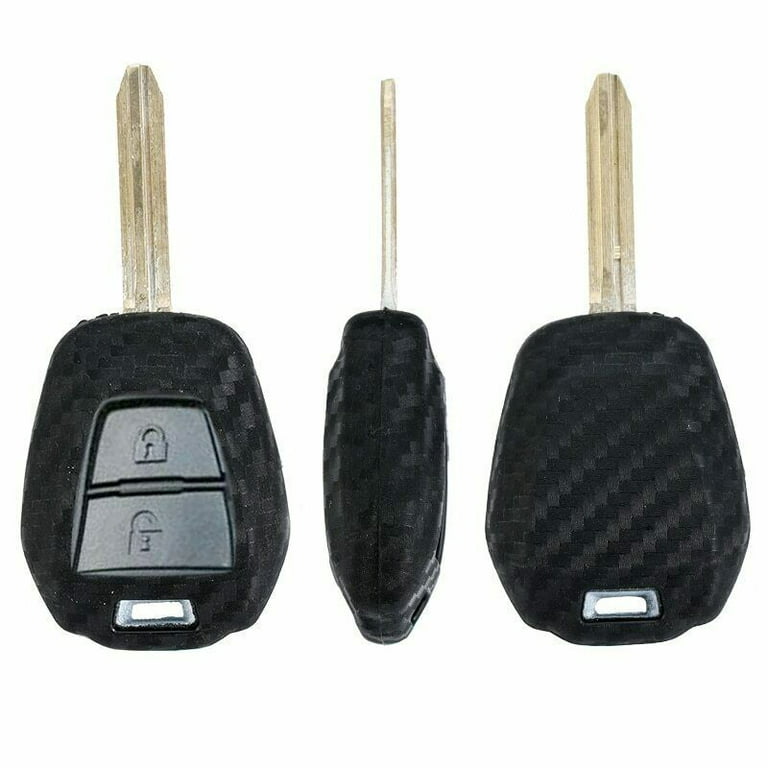For Isuzu DMAX D-MAX Mu-x 2.5 2 Buttons Carbon Fiber Remote Car Cover Key  Case 