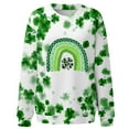 thumbnail image 4 of Amzcrzy Chandails en Molleton à Manches Longues pour Femmes, Mode de la Saint-Patrick, Blouse Ample Imprimée à Manches Longues, Col Rond, Chandail Décontracté, 2TG, 4 of 5