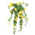 thumbnail image 1 of Trompeta artificial flor guirnalda simulación floral vid colgante de pared flor falsa de plástico, amarillo Inevent HA8323-02B, 1 of 6