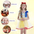 thumbnail image 5 of Jurebecia Princess Dress Royal Storybook up Puffed Sleeves & Tulle Skirt Birthday Party Costume Tulle Skirt 3-4 Years, 5 of 18