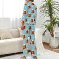 thumbnail image 3 of Top-kevin Cute Ghost Cherry Women's Long-Sleeve Shirt And Full-Length Bottom Pajama Set, 3 of 12