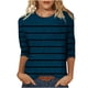 thumbnail image 2 of Fiudx Camisas para Mujer Camiseta Estampada para Mujer, Blusa de Manga 3/4 de Longitud Media, Tops Informales con Cuello Redondo, 2 of 4