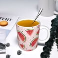 thumbnail image 5 of Yiaed Watermelon Print Ceramics Coffee,Large Handle Design,Extra Large Tea and Coffee Cup for Office and Home Mugs, 5 of 6