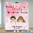 thumbnail image 2 of All Of Me Loves All Of You Couple Personalized Premium Fleece Blanket,, 2 of 3