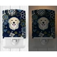 thumbnail image 2 of Caroline's Treasures BB5056CNL Blue Flowers Golden Retriever Ceramic Night Light, 6x4x3", multicolor, 2 of 2
