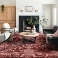 thumbnail image 2 of Cydiria Vintage Boho Traditional Oriental Faux Wool Area Rug,4' x 6', Red, 2 of 7