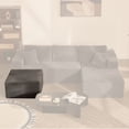 thumbnail image 1 of BIGSYY Pouf Carré Confortable, Assise Confortable, Aucun Assemblage Requis, Gris, 1 of 5