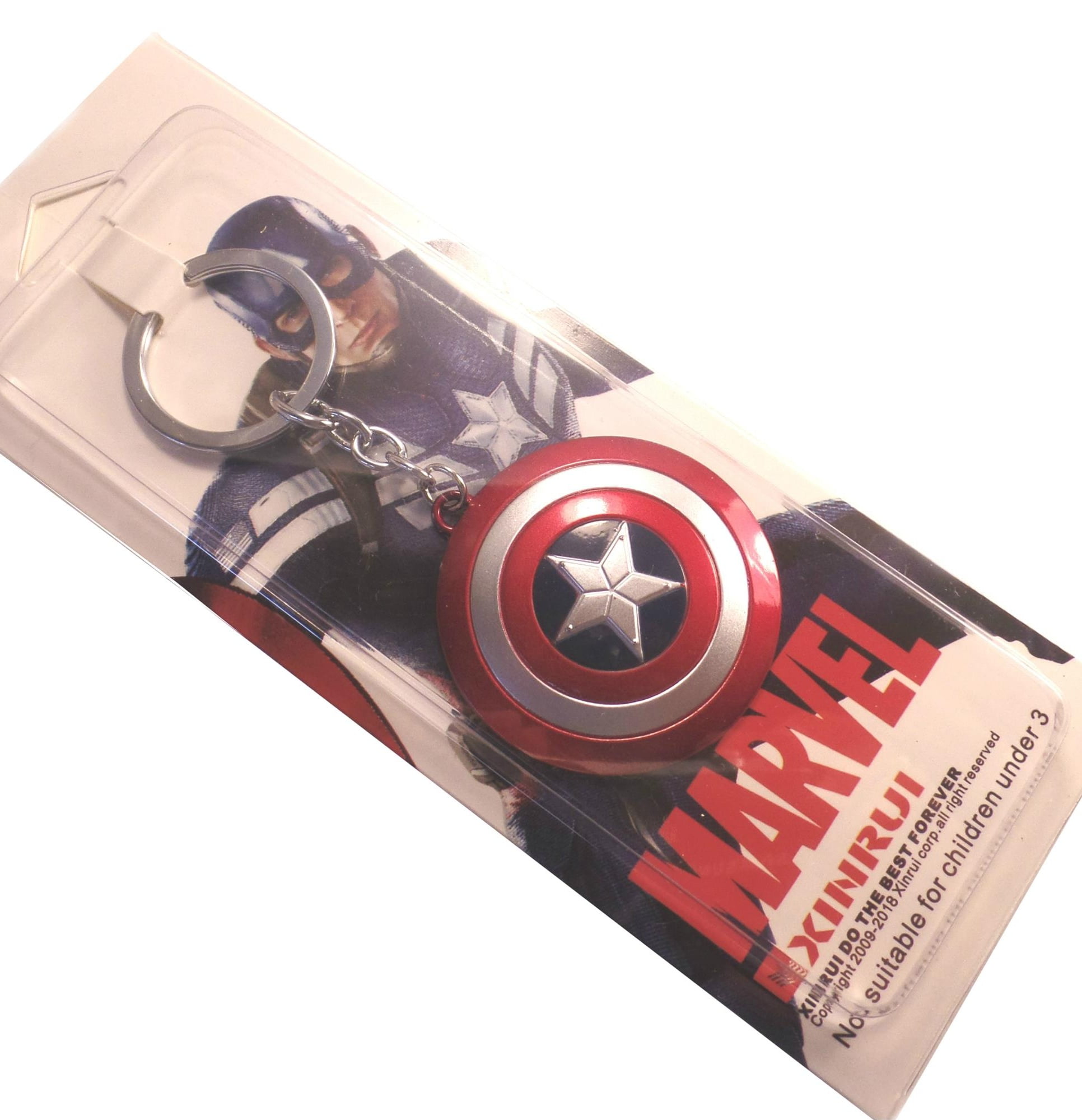 New Marvel Comics The Avengers Captain America Round Keychain Keyring Civil War! 