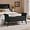 Black, variant on OWNEN Ottoman with Storage, 52" Storage Ottoman Bench with Safety Hinge, Upholstered Bench with Seating for Bedroom, Living Room, Holds up to 661 lb, Fresh White,Polyester