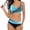Multicolor, variant on Women's Asymmetric Crop Top and Leopard Print High Waist Bikini Bottoms