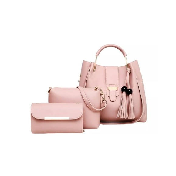3 bolsas bandolera mujer cosmetiquera Rosa