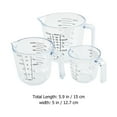 thumbnail image 2 of MERRYHAPY 3Pcs Clear Measuring Cups for Liquids Cylindrical Graduated Cups 150ml 300ml 600ml PP Safe Material, 2 of 8