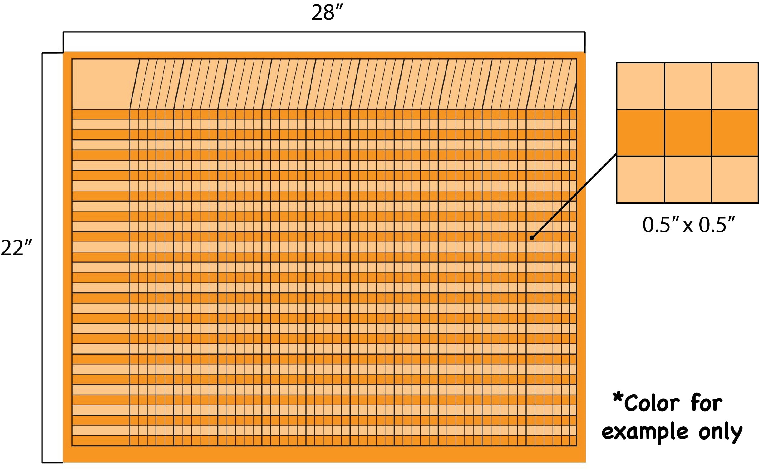 SHAPES ETC. Horizontal Chart -  White