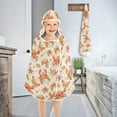 thumbnail image 4 of Toddler Hooded Beach Towel 24x50 Kids Bath Towels Soft Quick Dry for Swim Pool Boys Girls Cute Happy Crabs, 4 of 7