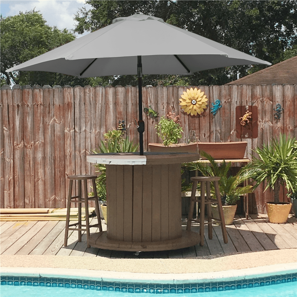 Renwick 7.5ft Patio Outdoor Umbrella, Gray
