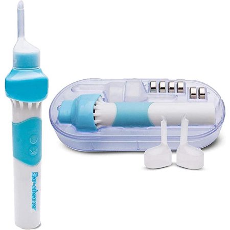 Ear Wax Removal Kit, Ear Cleaner, Electric Earwax Removal Tools for Adults and Kids Vacuum Ear Cleaners Soft Silicone Automatic Earwax Removal Kits with LED Light Powerful Suction for Easy Cleaning