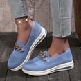 thumbnail image 2 of Domuza Orthopedic Shoes for Women Arch Support Non Slip Slip on Work Shoes Lightweight Mesh Stretch Volleyball Shoes Comfort 2026 New Orthopedic Shoes Blue 7（EU-38）, 2 of 6