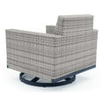 thumbnail image 4 of RST Brands Milo Gray Wicker 7 Piece Patio Conversation Set with Swivel Club Chairs, 4 of 11