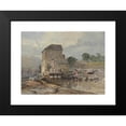 thumbnail image 2 of William James Müller 18x14 Black Modern Framed Museum Art Print Titled - The Bridge at Llangollen, 2 of 5