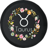 Taurus Horoscope Flowers Adventure Offroad 4x4 Jeep Spare Tire Cover fits Jeep RV & More 28 Inch