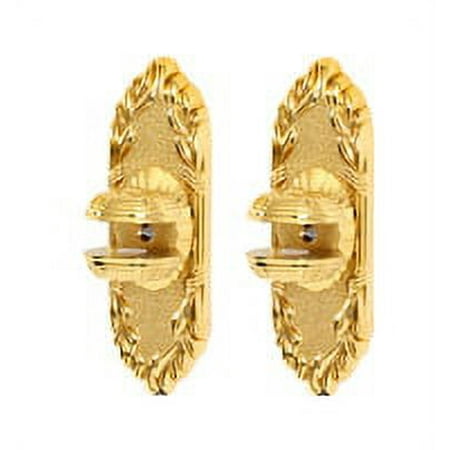 Alno A8550 Ribbon & Reed 1-1/4" Wide Glass Shelf Mounting Brackets - Brass