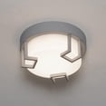 thumbnail image 2 of AFX Beaumont 8-inch Textured Grey LED Outdoor Flush Mount, White Acrylic Shade, 2 of 3