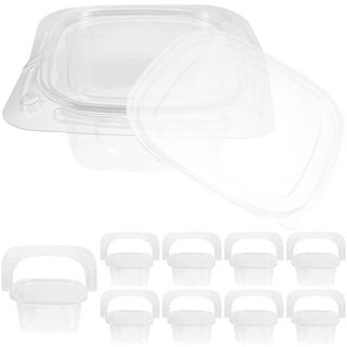 Sweet Vision Rectangle Clear Plastic Cupcake Box - with Handle