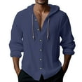 thumbnail image 1 of Chemise à Capuche Décontractée Mode Homme Couleur Unie Simple, 1 of 4