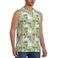 thumbnail image 2 of Fotbe Men's Rabbit And Carrot Print Men's Sleeveless Muscle Tank Tops Casual T-Shirts for Gym Workout Beach-Large, 2 of 8