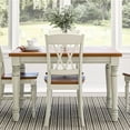 thumbnail image 4 of Homestyles Monarch Wood Dining Table in Off White with 18" Leaf Extension seats upto 6, 4 of 22
