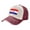 Dark Red, variant on Croatian Flag Baseball Cap Distressed Adjustable Vintage Cotton Denim Hat for Women Men