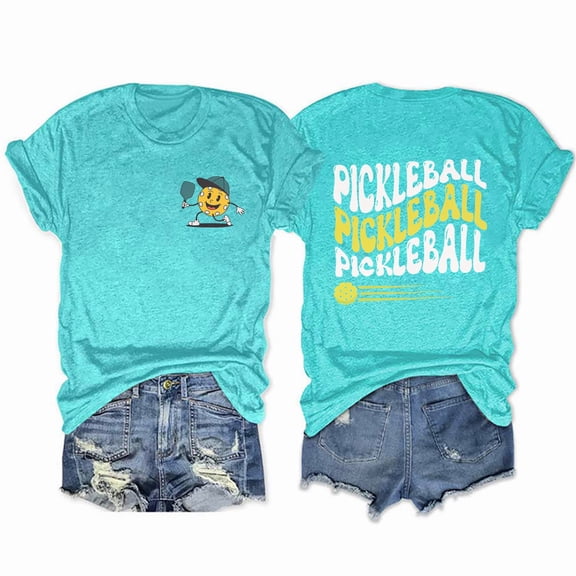 KDFJPTH T Shirts for Women Trendy Pickleball Shirt Funny Pickleball Graphic Pickleball Lover Gifts Soft Cotton Short Sleeve Tee Lady Tshirts Top
