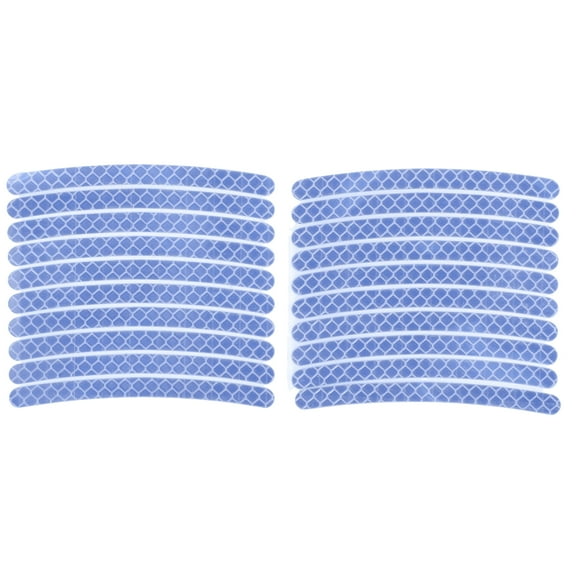 20 Pcs Wheel Rim Stickers Arc-Shape Car Wheel Rim Tapes Decoration Stickers for 14"-22" Rim Starry Blue PET