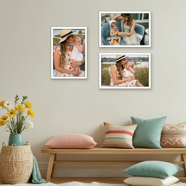 8x12 Picture Frame, White 8 by 12 Photo Frame for Wall Gallery