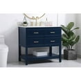 thumbnail image 2 of 36 inch single bathroom vanity in blue with backsplash, 2 of 8