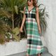 thumbnail image 3 of Geometric Grid Vestido Sin Mangas Vestidos Para Mujer, Vestido Suelto De Verano 2025, 3 of 5