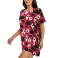 thumbnail image 2 of Bingfone Cute Dog Print Pajamas Sets for Women Soft Short-Sleeved Pjs with Lounge Shorts Two Piece Sleepwear, 2 of 8
