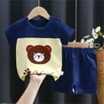 thumbnail image 6 of Child Baby Boy Clothes New Children's Short Sleeve Set Cotton Boys Girls Summer Clothes T Shirt Shorts Children's Clothes Soft Comfort Playwear Set, 6 of 7
