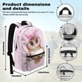 thumbnail image 7 of Psesaysky Cute Owl Heart Glasses Backpack for Girls,School Large Bookbag Boys Lightweight Daypack, 7 of 7