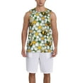 thumbnail image 4 of Gaeub Bees and Flower Men's Mesh Basketball Jersey, Quick-Drying Sleeveless Top S-4XL, Loose Muscle Tank Top -X-Large, 4 of 9