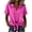 *Hot Pink, variant on Women's Collared V-Neck Tie Front Top,Rolled Short Sleeve Casual Shirt For Women,Ladies Lightweight Summer Knot Hem Blouse,Blue,S-3XL